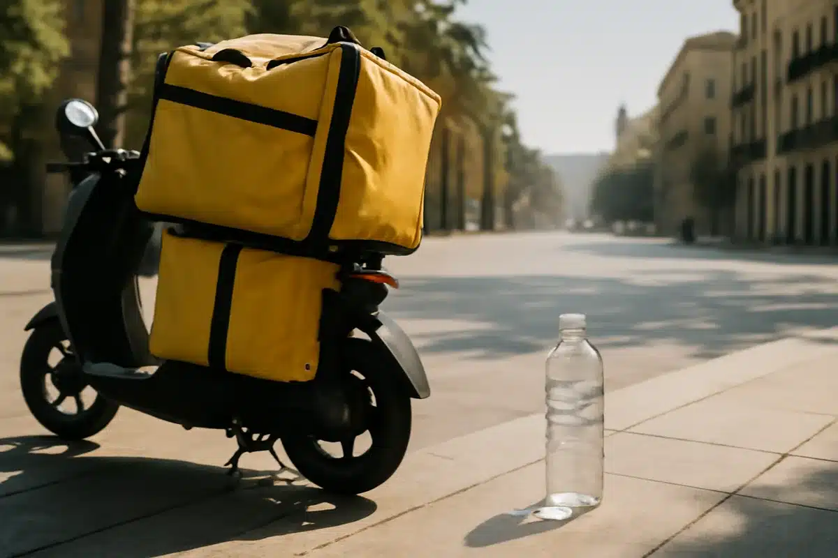 Sancionan a Glovo por mantener a sus repartidores con más de 40º pese a la alerta roja